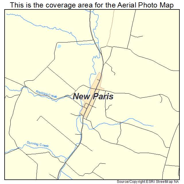 New Paris, PA location map 