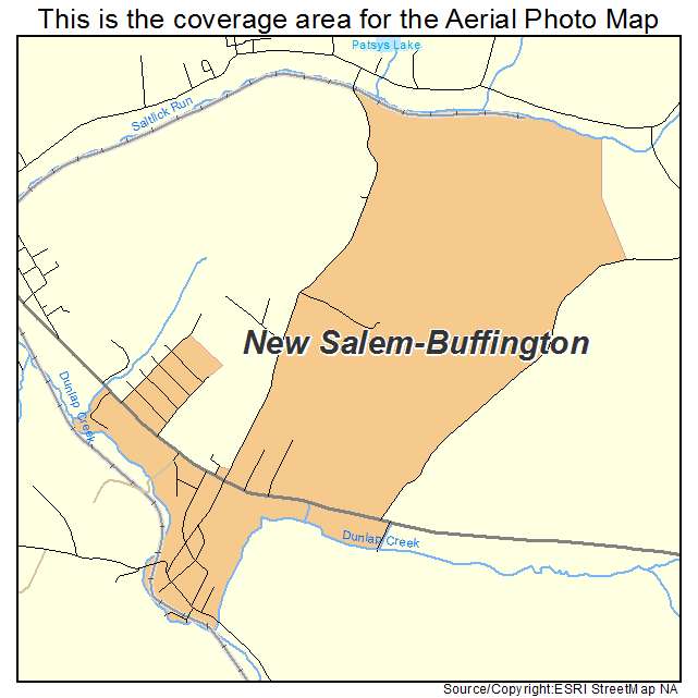 Aerial Photography Map of New Salem Buffington, PA Pennsylvania