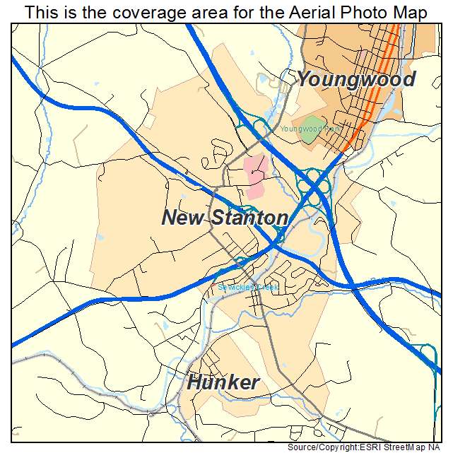 New Stanton, PA location map 