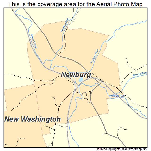 Newburg, PA location map 