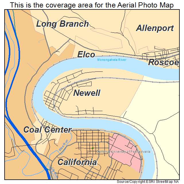 Newell, PA location map 