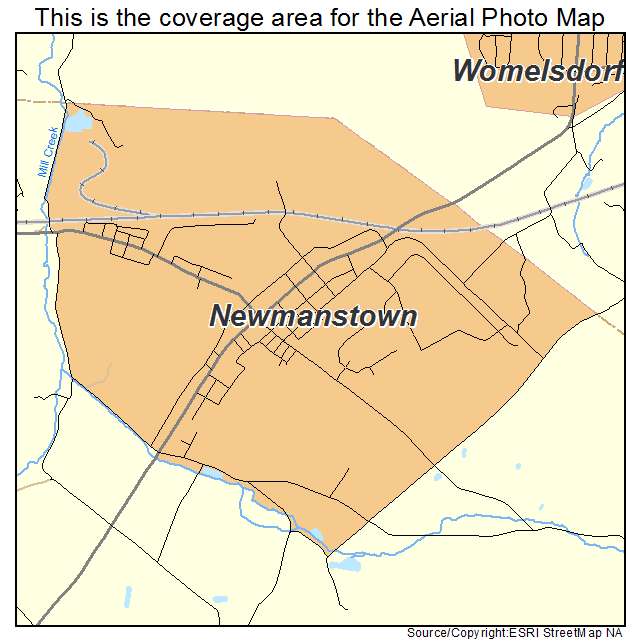 Newmanstown, PA location map 