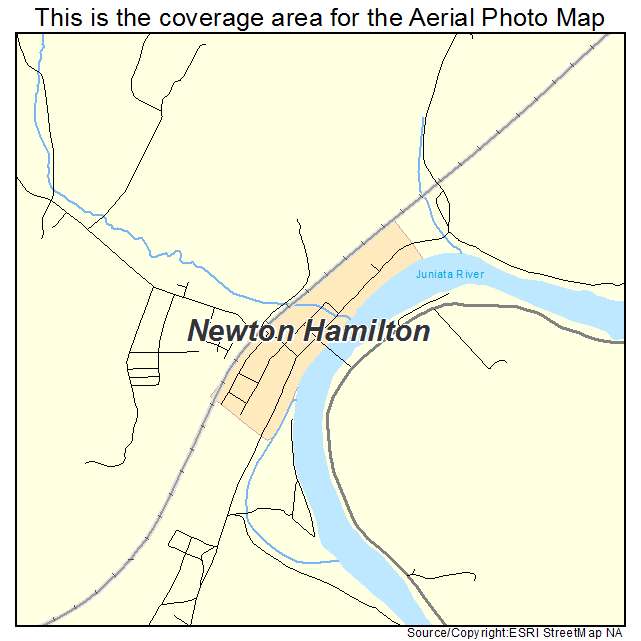 Newton Hamilton, PA location map 