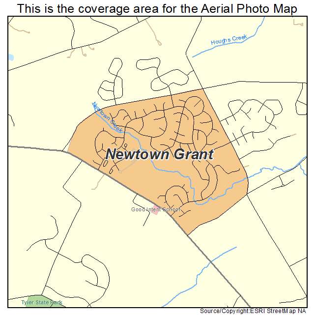 Newtown Grant, PA location map 