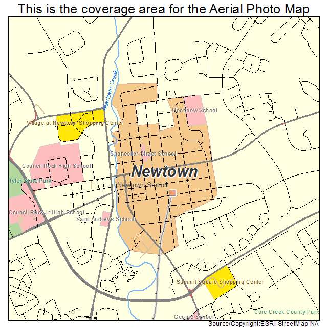 Newtown, PA location map 