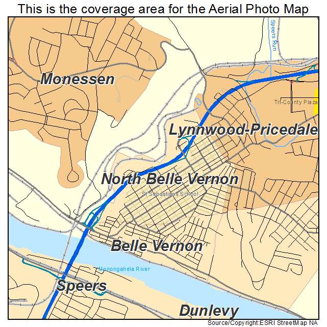 North Belle Vernon, PA location map 