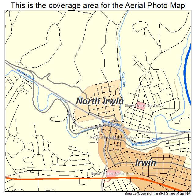 North Irwin, PA location map 