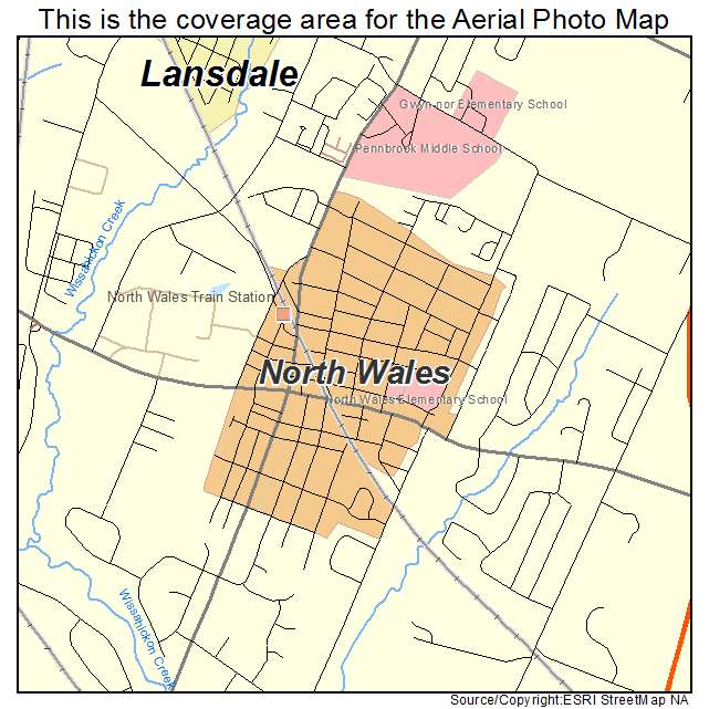 North Wales, PA location map 