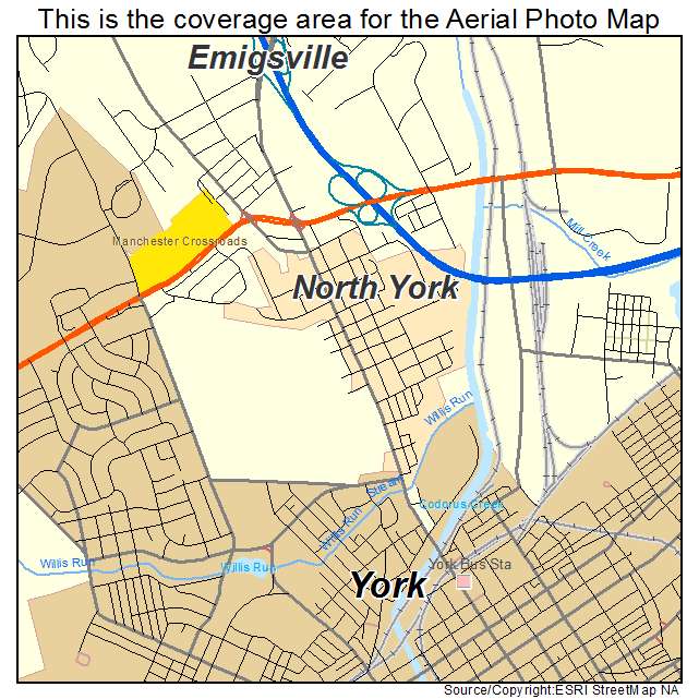 North York, PA location map 