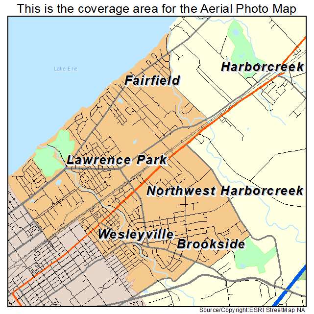 Northwest Harborcreek, PA location map 