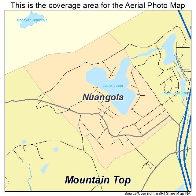 Nuangola, PA location map 