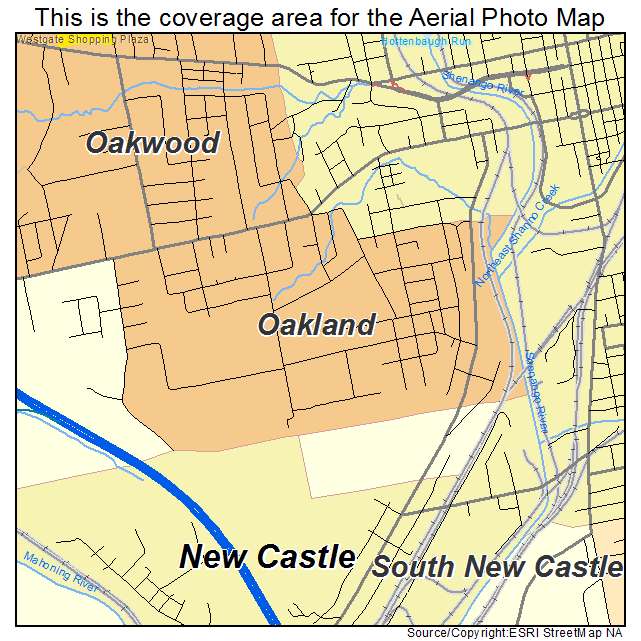 Oakland, PA location map 