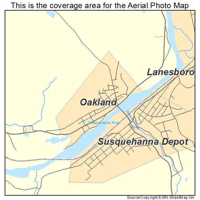 Oakland, PA location map 