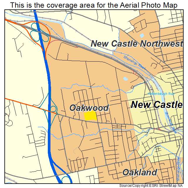 Oakwood, PA location map 