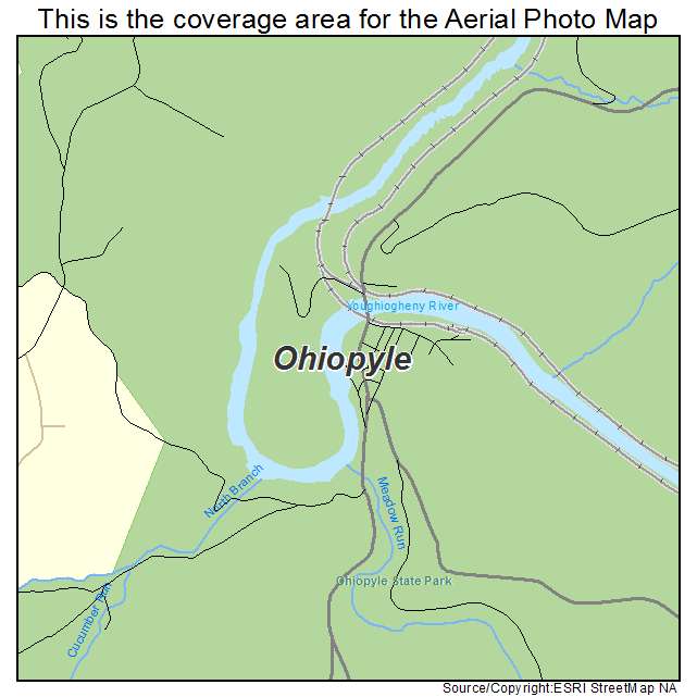Ohiopyle, PA location map 