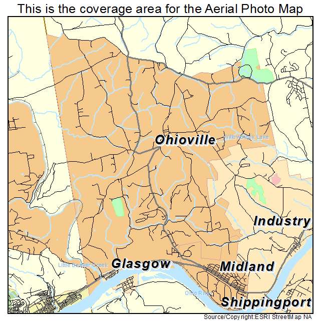 Ohioville, PA location map 