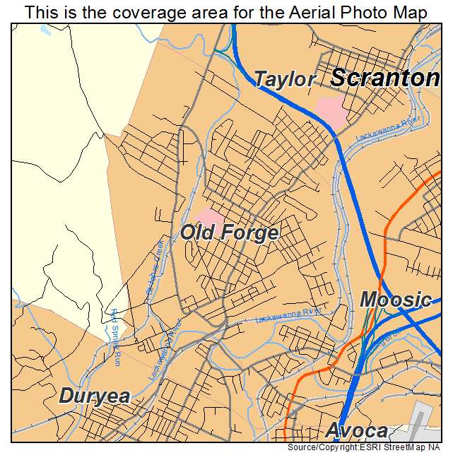 Old Forge, PA location map 