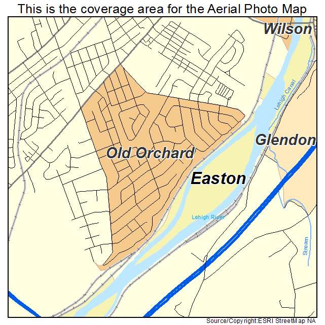 Old Orchard, PA location map 
