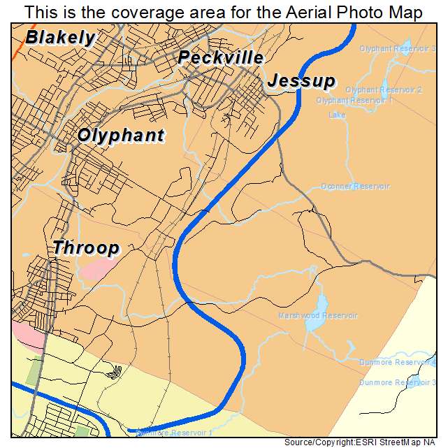 Olyphant, PA location map 