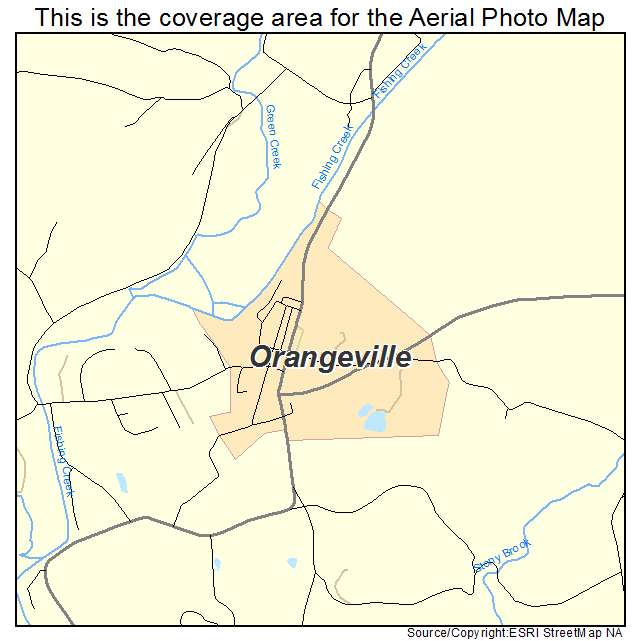 Orangeville, PA location map 