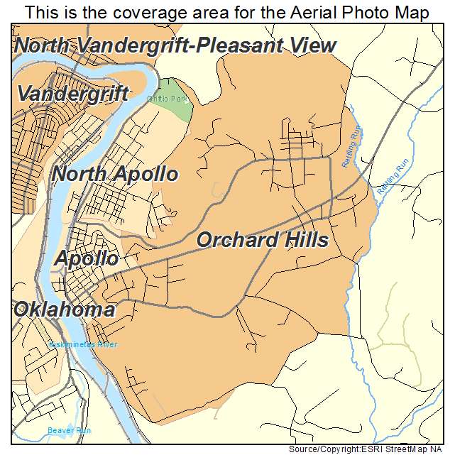 Orchard Hills, PA location map 