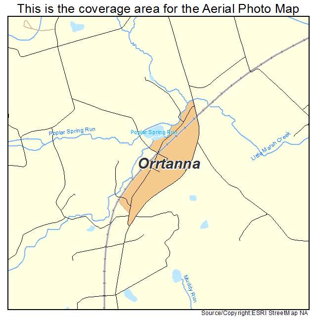 Orrtanna, PA location map 