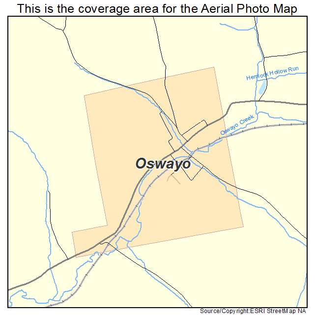 Oswayo, PA location map 