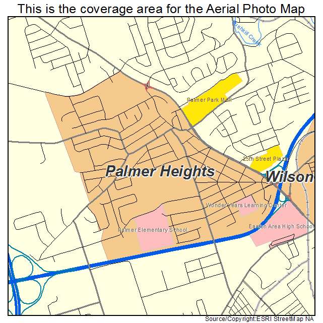 Palmer Heights, PA location map 