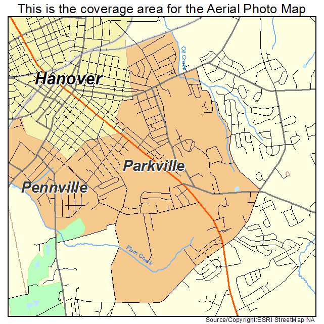 Parkville, PA location map 