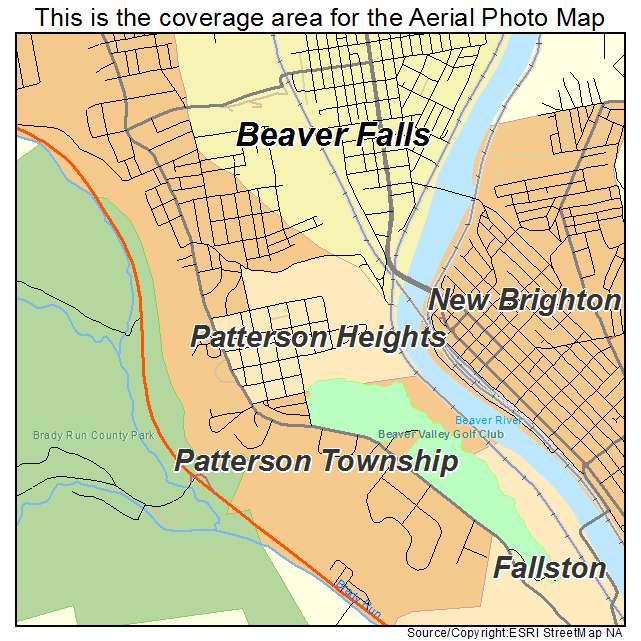 Patterson Heights, PA location map 