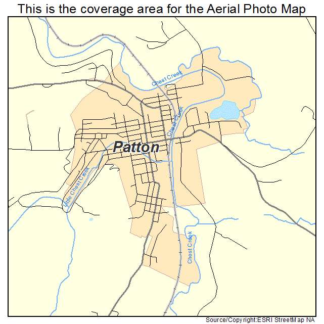Patton, PA location map 