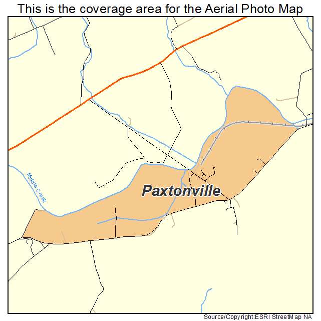 Paxtonville, PA location map 