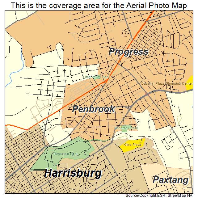 Penbrook, PA location map 