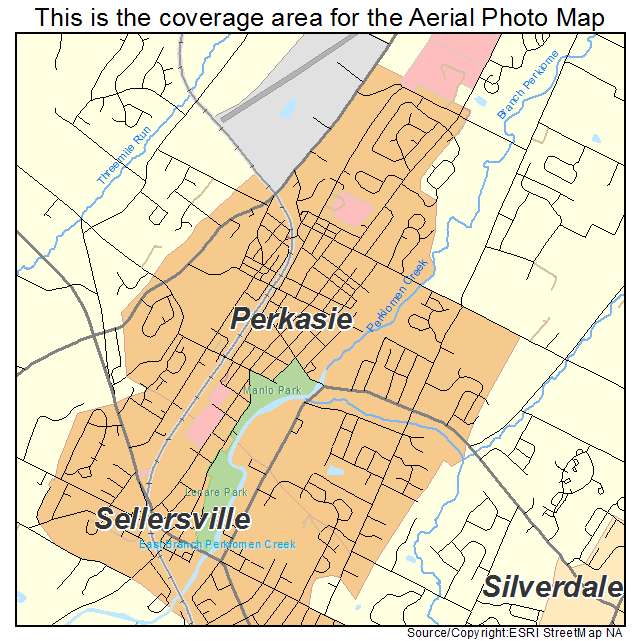 Perkasie, PA location map 