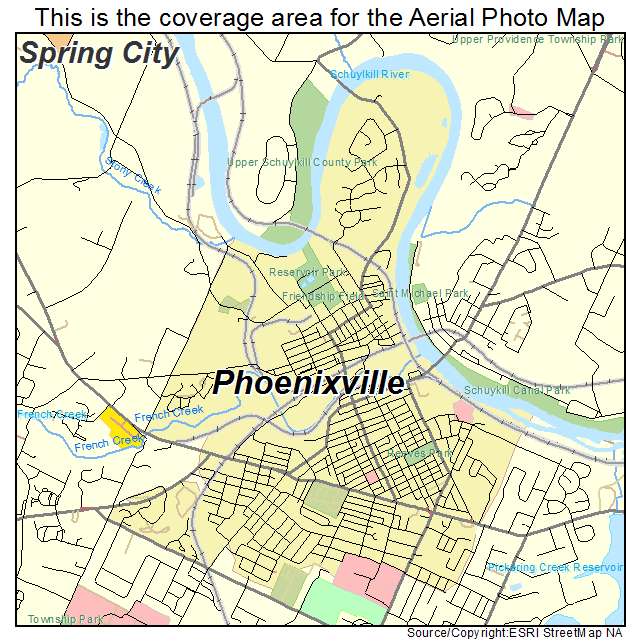 Phoenixville, PA location map 