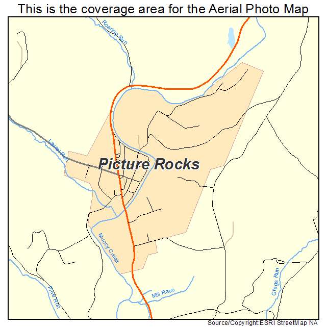 Picture Rocks, PA location map 