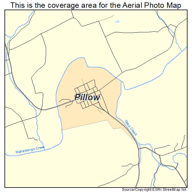 Pillow, PA location map 