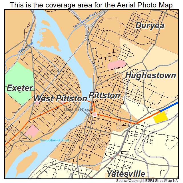 Pittston, PA location map 