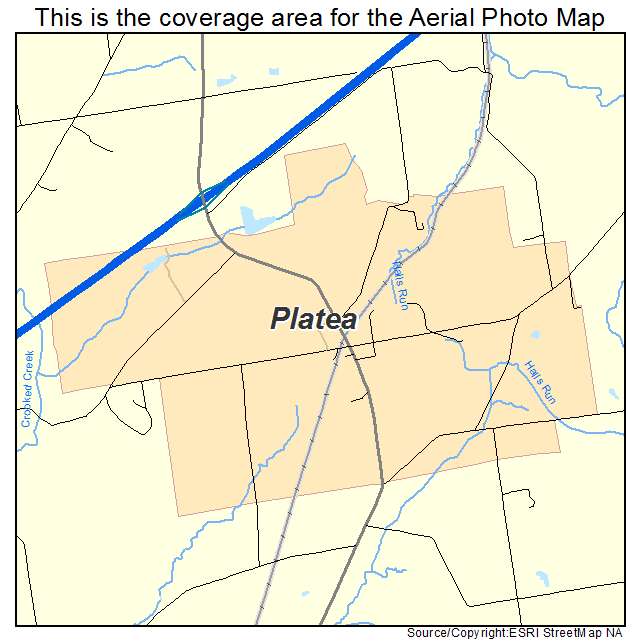 Platea, PA location map 