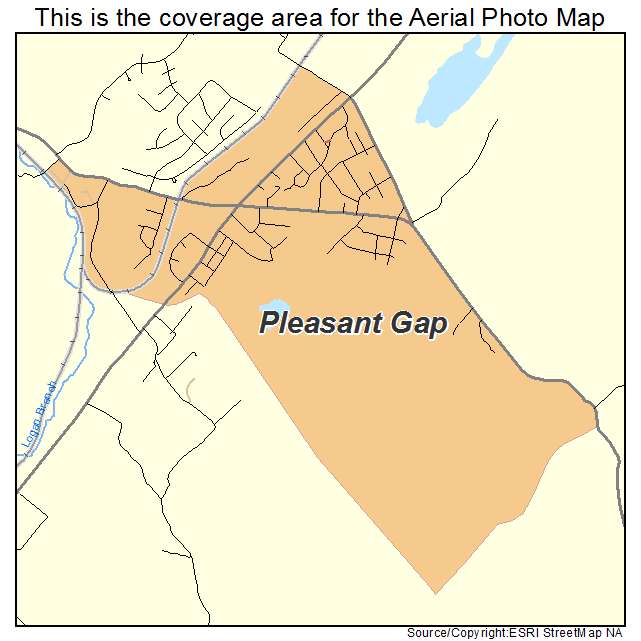 Pleasant Gap, PA location map 