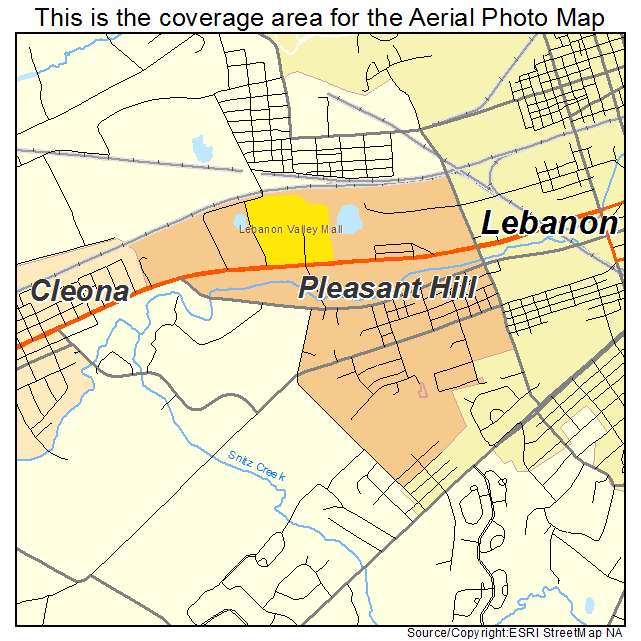 Pleasant Hill, PA location map 