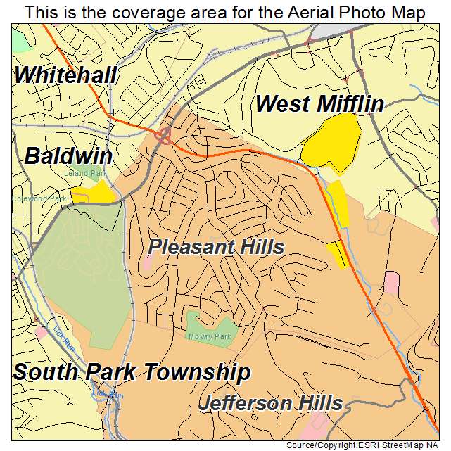 Pleasant Hills, PA location map 