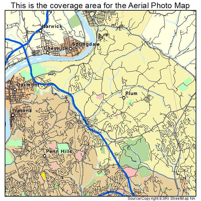 Plum, PA location map 