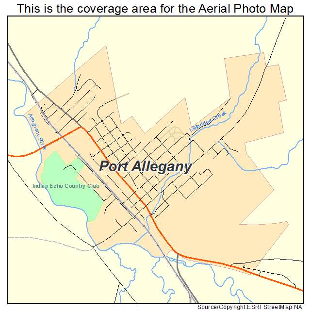 Port Allegany, PA location map 
