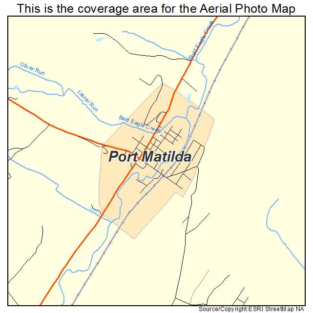 Port Matilda, PA location map 