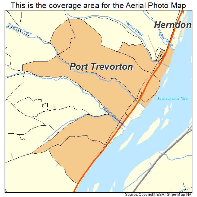 Port Trevorton, PA location map 