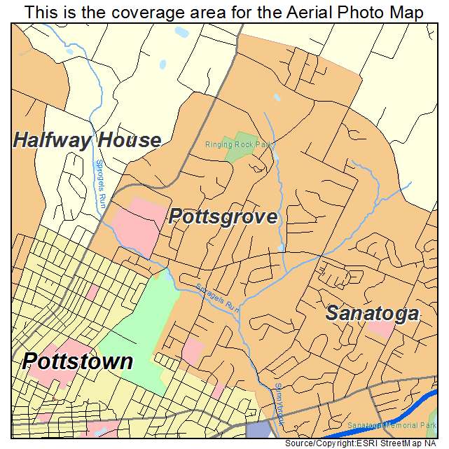 Pottsgrove, PA location map 