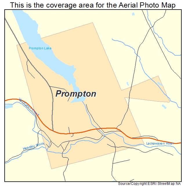 Prompton, PA location map 