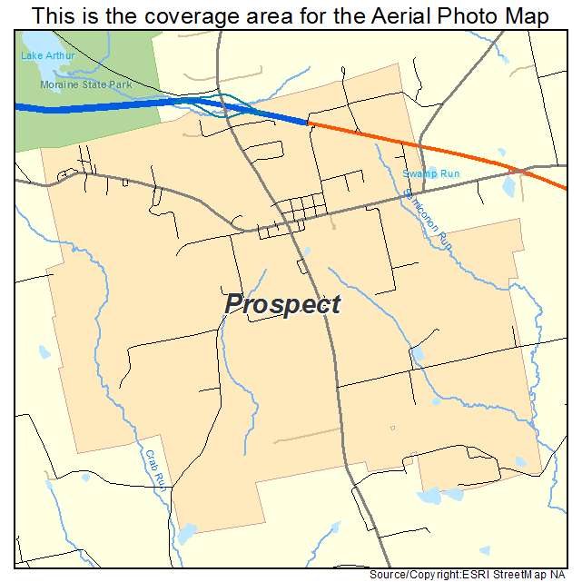 Prospect, PA location map 