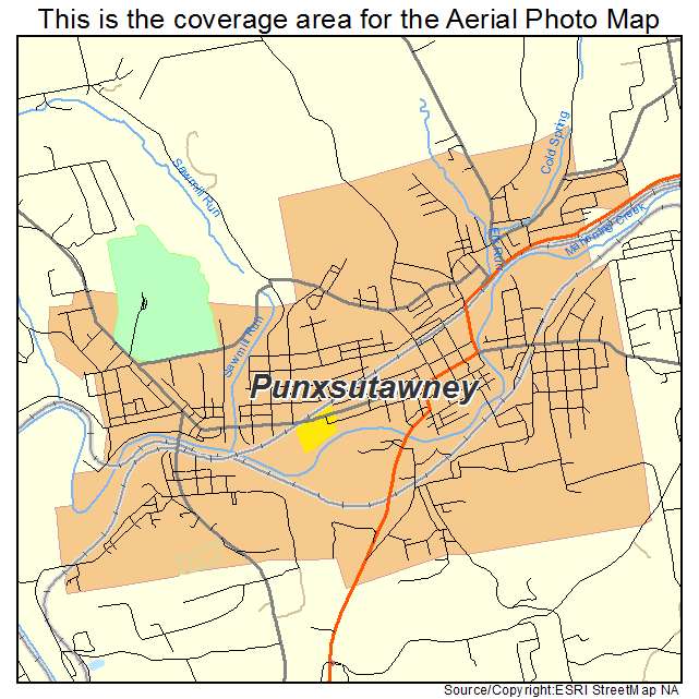 Punxsutawney, PA location map 